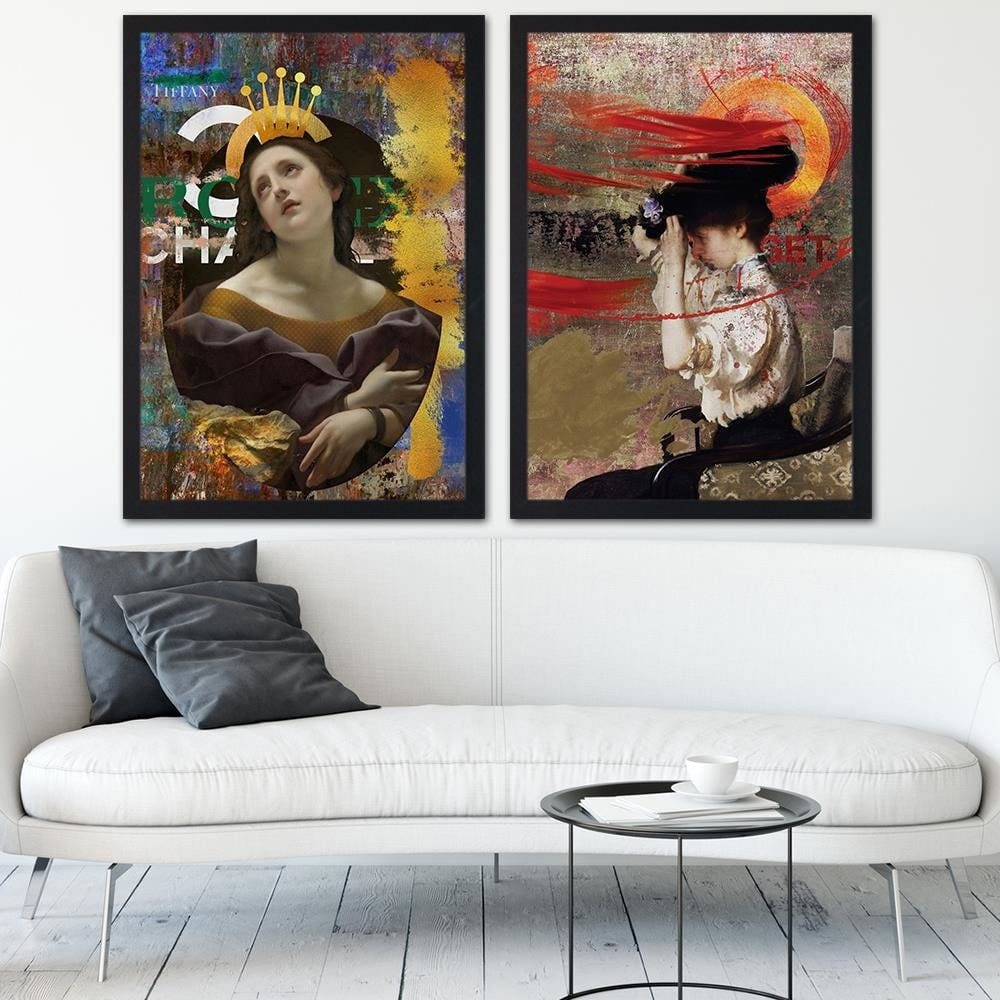 Glezna melnā rāmī - Fashion Artwork Home Trends