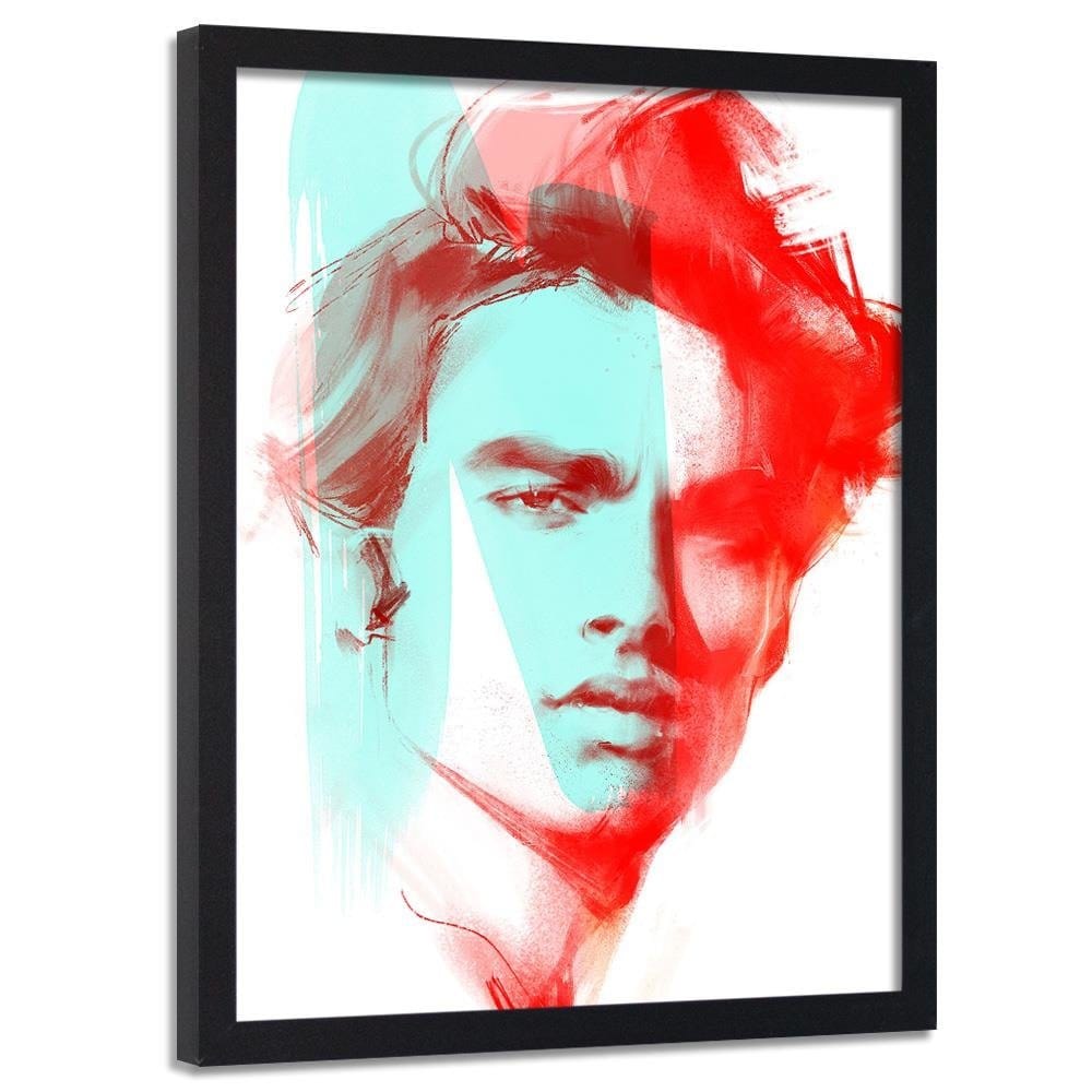 Glezna melnā rāmī - Fashion Artwork Red Home Trends