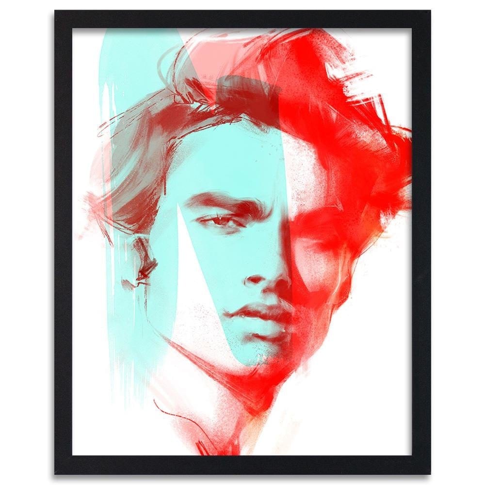 Glezna melnā rāmī - Fashion Artwork Red Home Trends