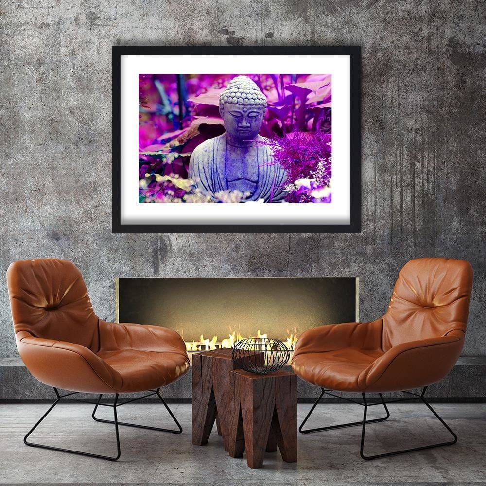 Glezna melnā rāmī - Figure Pensive Buddha Home Trends