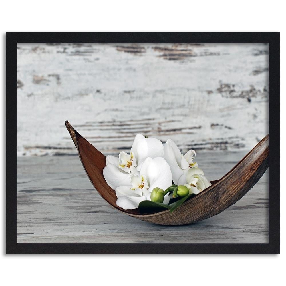 Glezna melnā rāmī - Flower On The Wood Home Trends