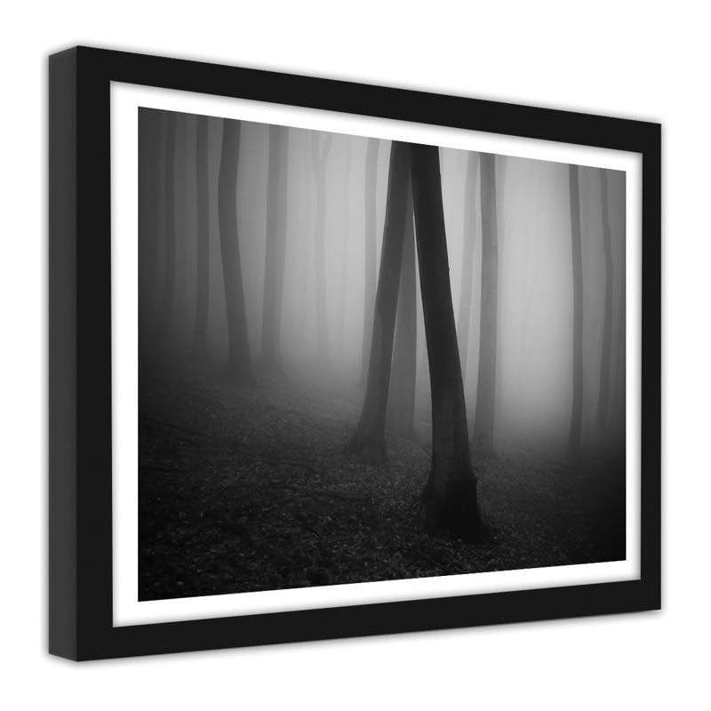 Glezna melnā rāmī - Forest in fog 2 Home Trends