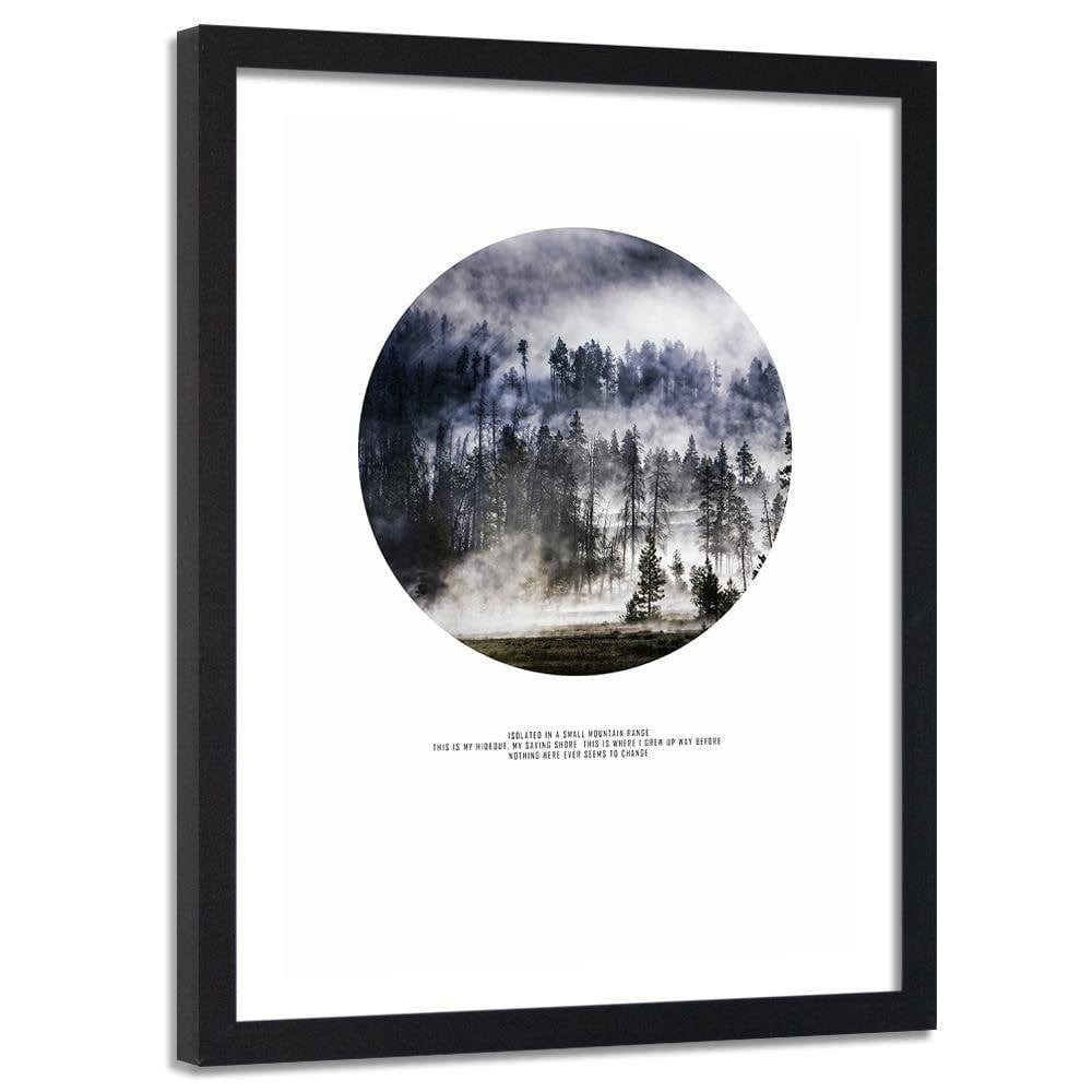 Glezna melnā rāmī - Forest In Smoke Home Trends