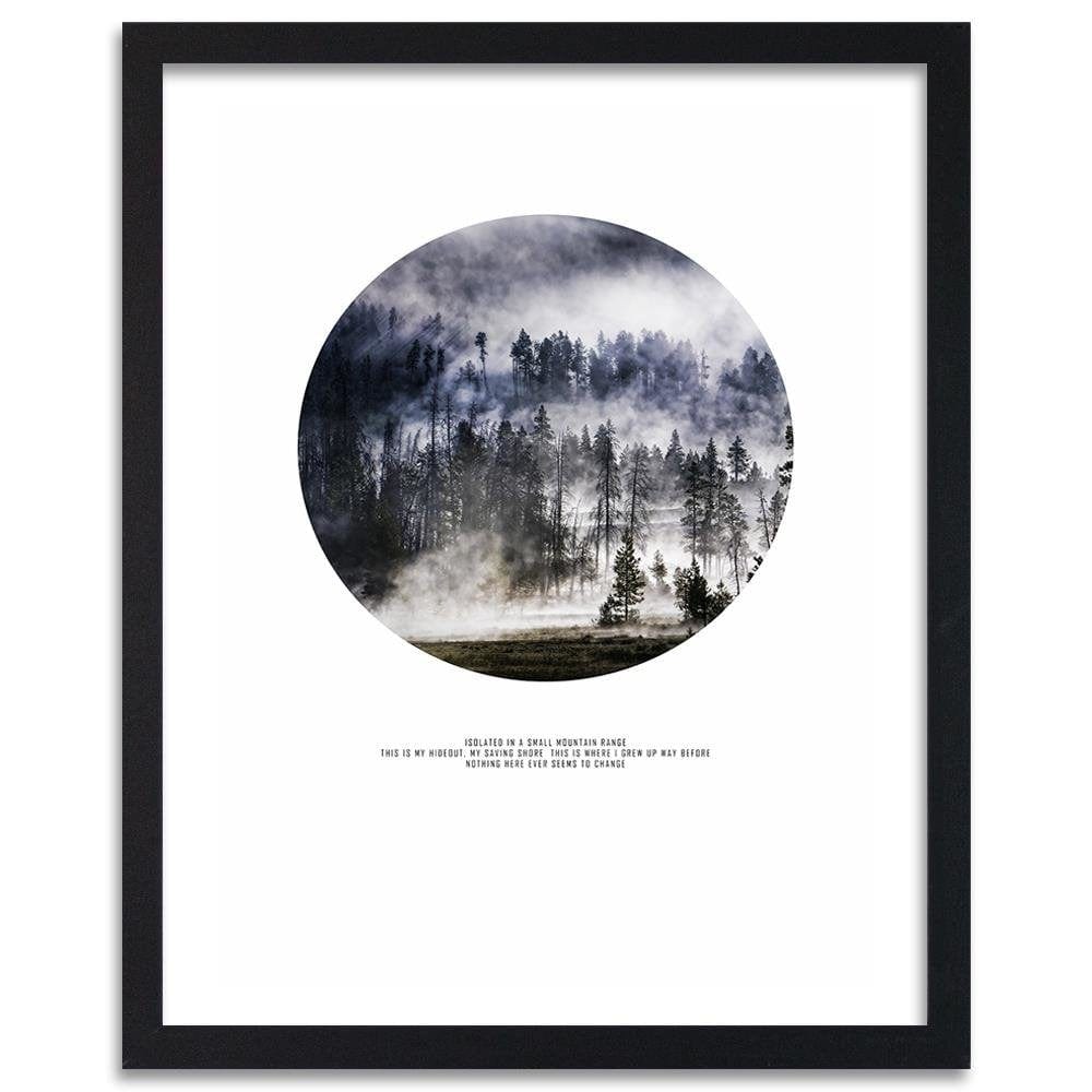 Glezna melnā rāmī - Forest In Smoke Home Trends