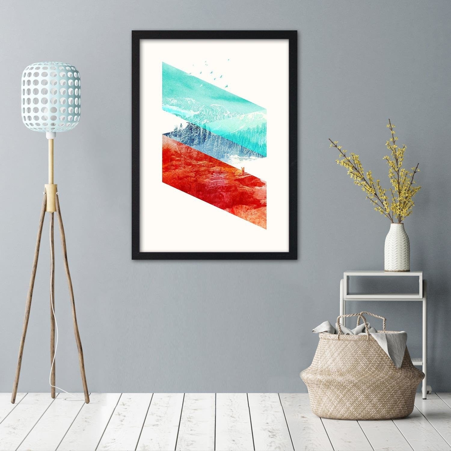 Glezna melnā rāmī - Forest Land Home Trends