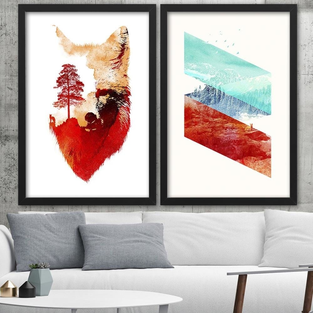 Glezna melnā rāmī - Forest Land Home Trends