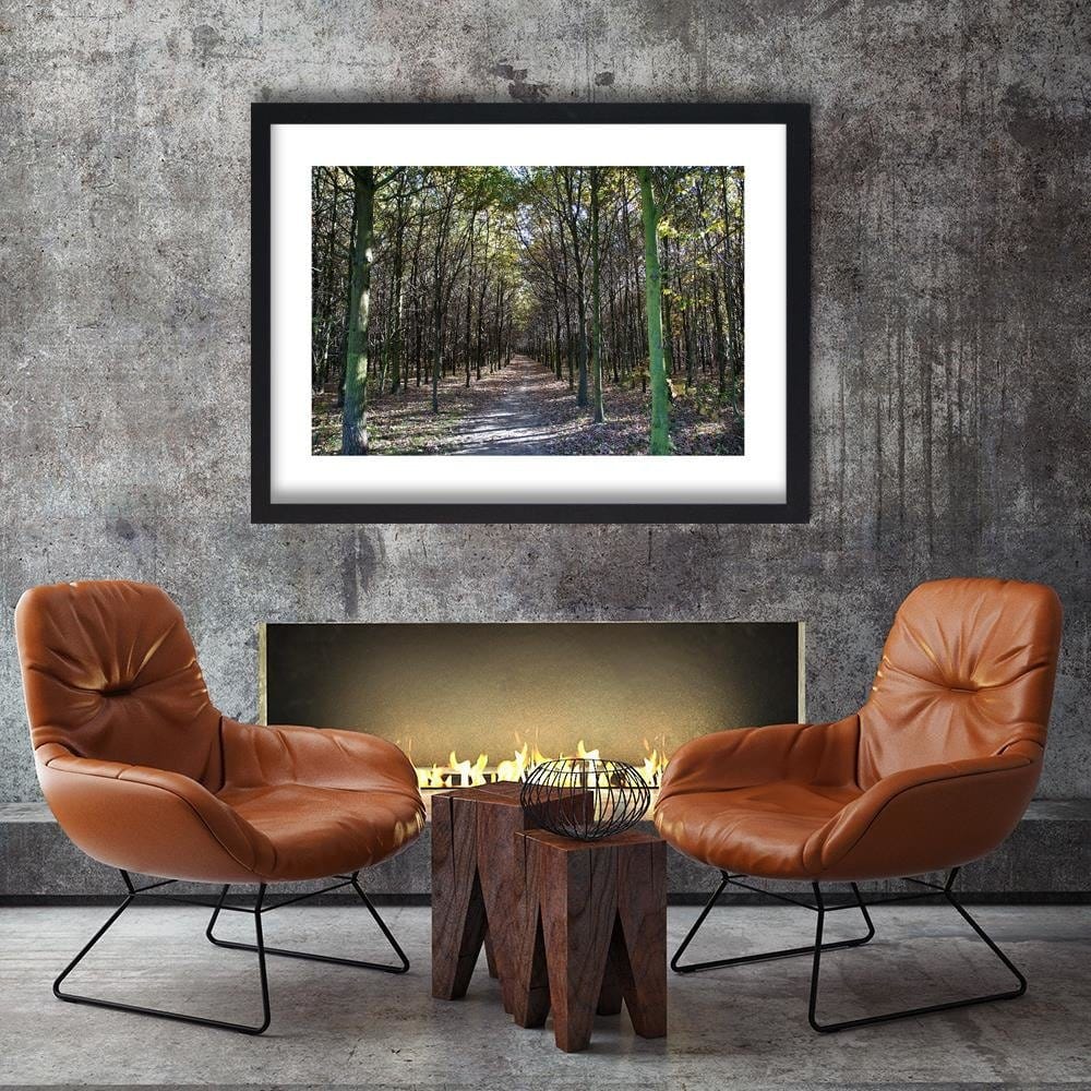 Glezna melnā rāmī - Forest Road Home Trends