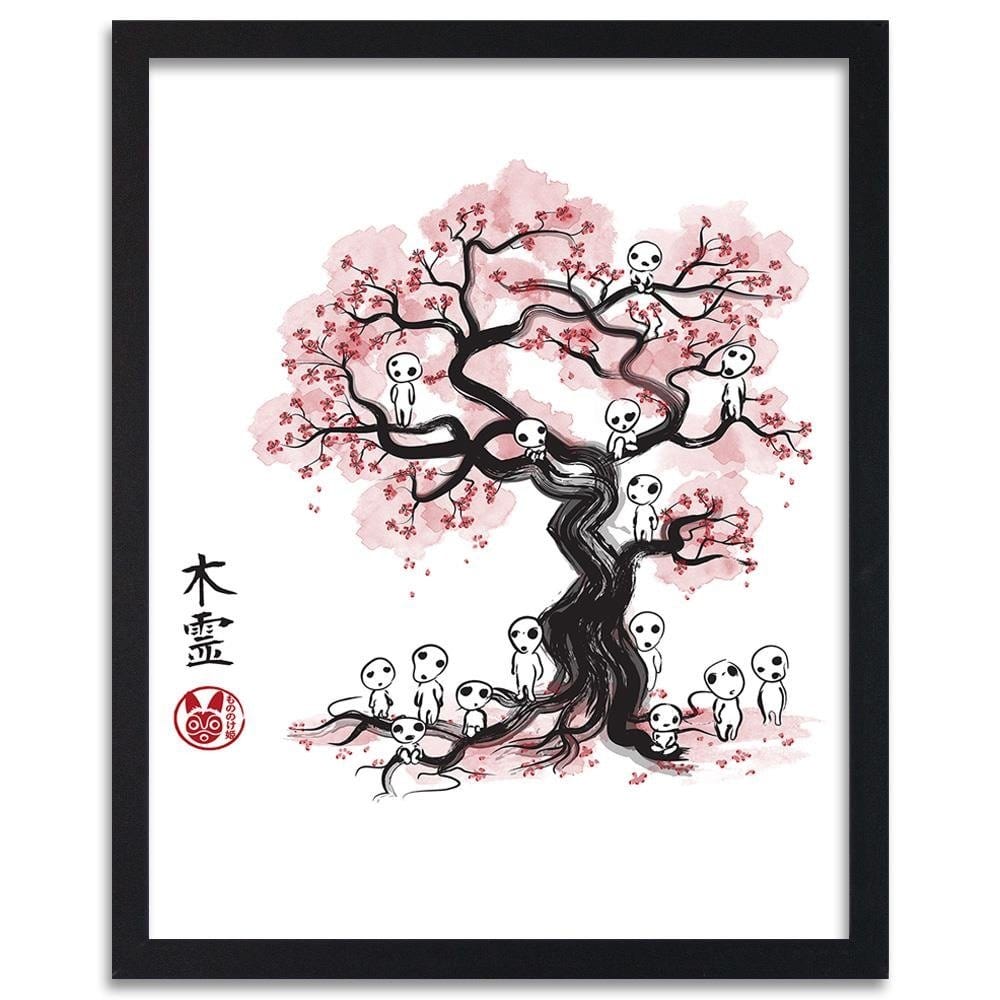 Glezna melnā rāmī - Forest Spirit Red Home Trends