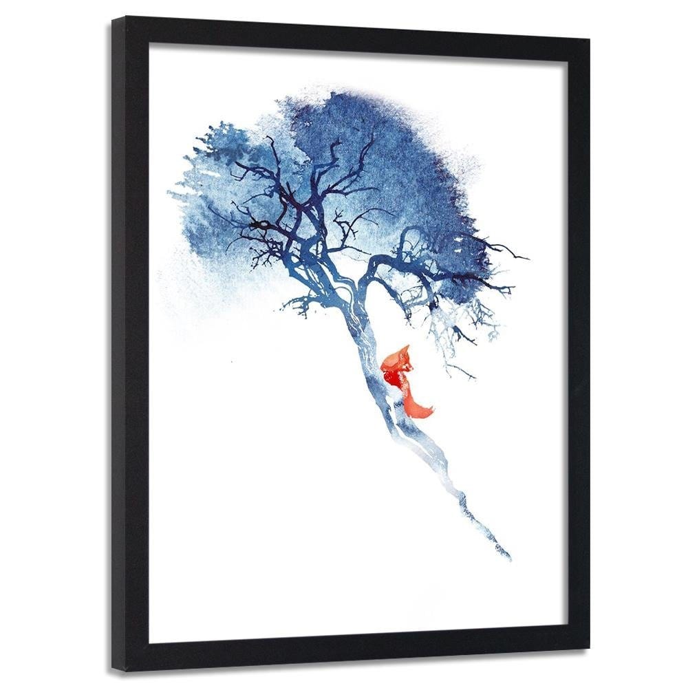 Glezna melnā rāmī - Fox On The Tree Home Trends