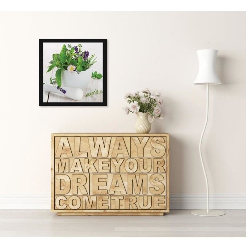 Glezna melnā rāmī - Fresh herbs Home Trends