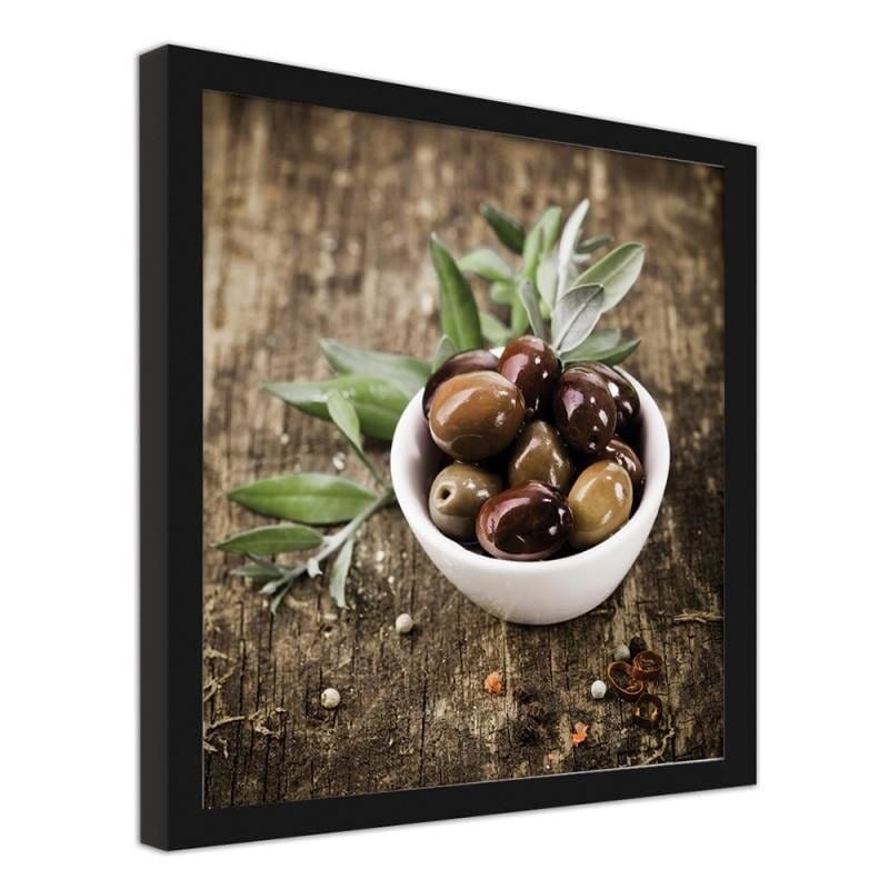 Glezna melnā rāmī - Fresh olives Home Trends