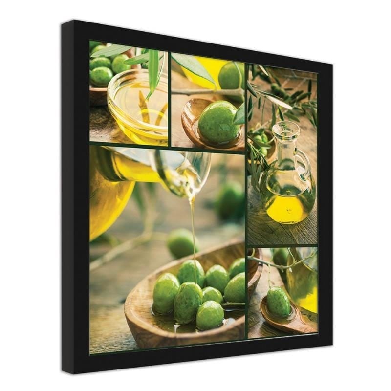 Glezna melnā rāmī - Freshly harvested olives Home Trends