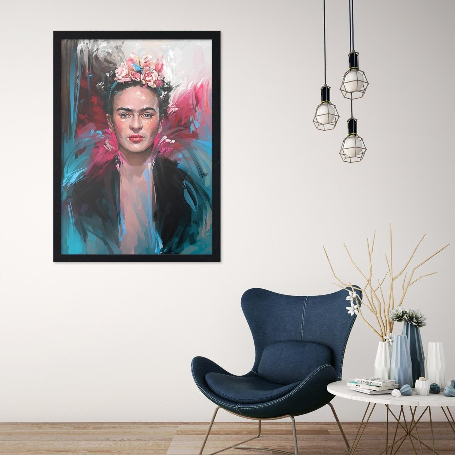 Glezna melnā rāmī - Frida Home Trends