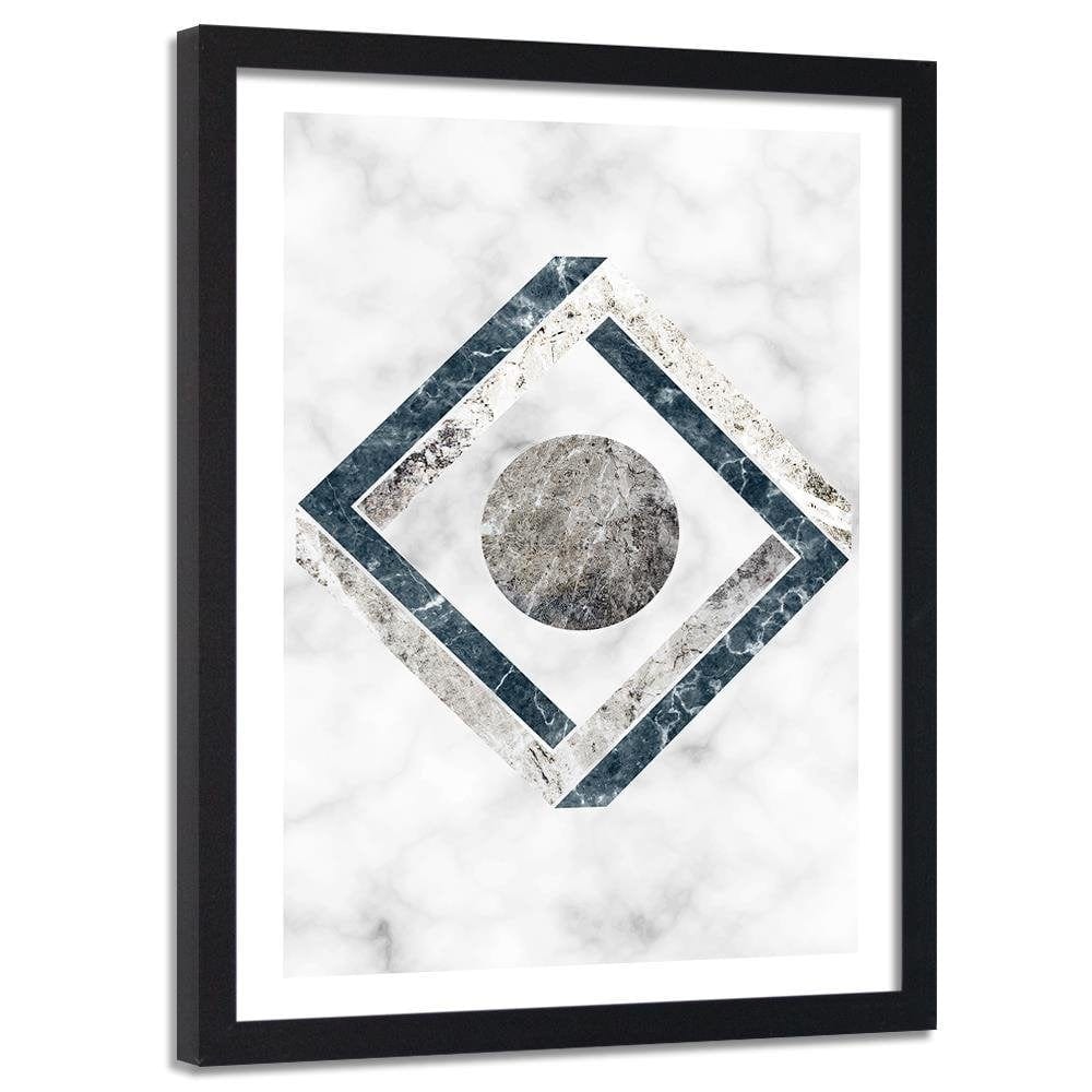 Glezna melnā rāmī - Geometric Abstraction Home Trends
