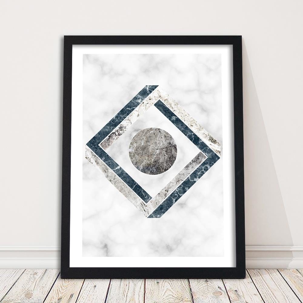 Glezna melnā rāmī - Geometric Abstraction Home Trends