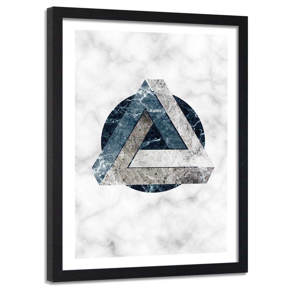 Glezna melnā rāmī - Geometric Abstraction - Marble Home Trends