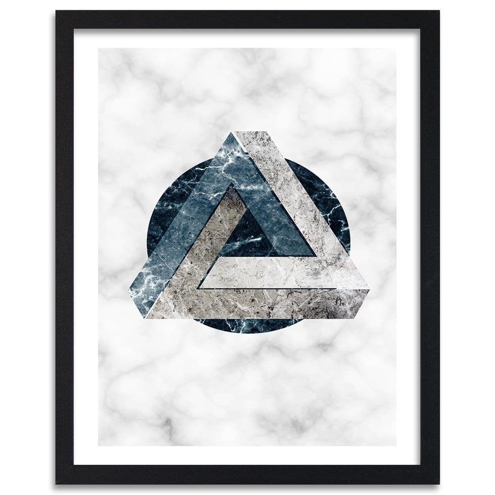 Glezna melnā rāmī - Geometric Abstraction - Marble Home Trends