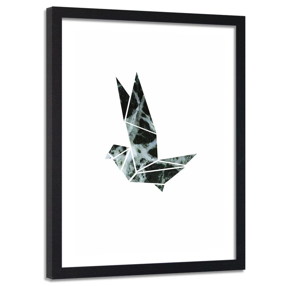 Glezna melnā rāmī - Geometric Bird Home Trends