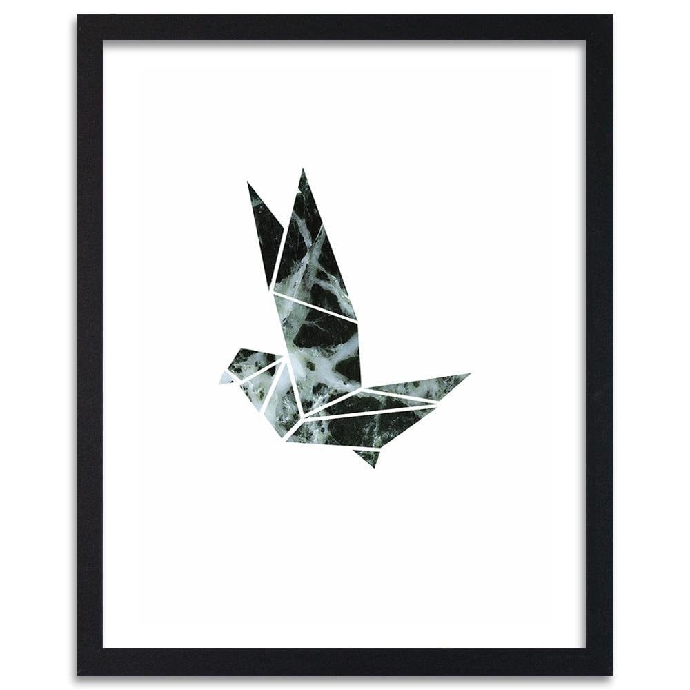 Glezna melnā rāmī - Geometric Bird Home Trends