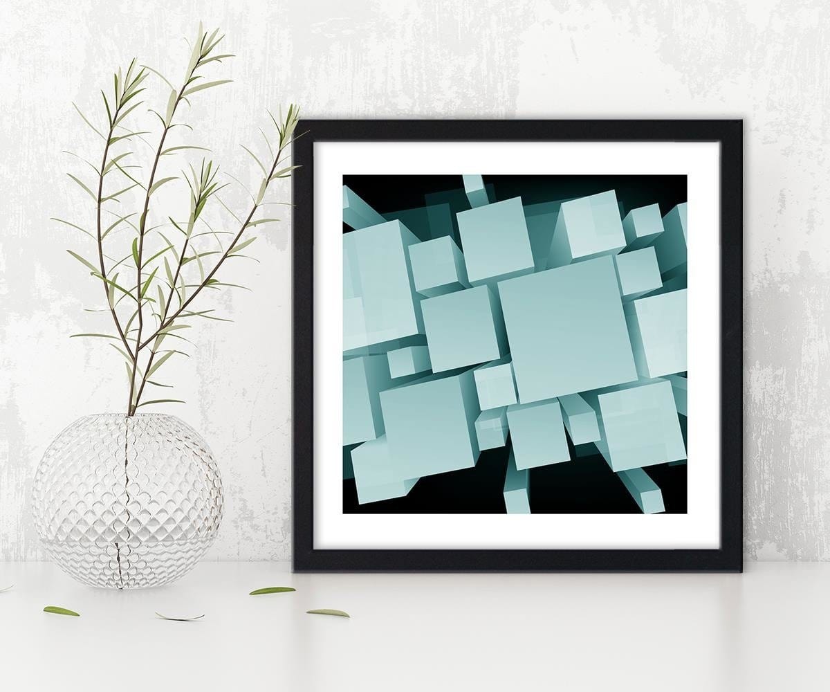 Glezna melnā rāmī - Geometric Figures 3 Home Trends