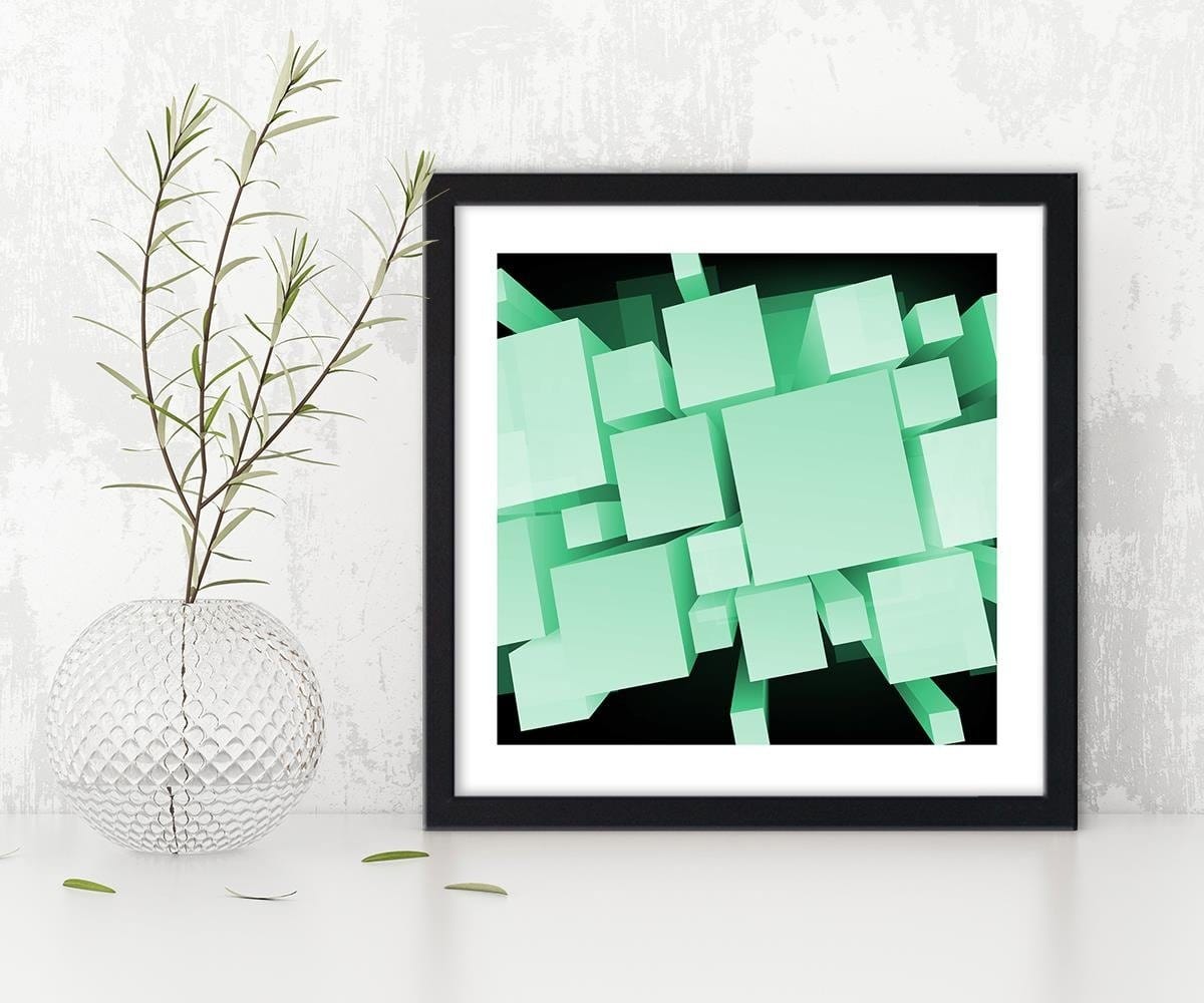 Glezna melnā rāmī - Geometric Figures 4 Home Trends