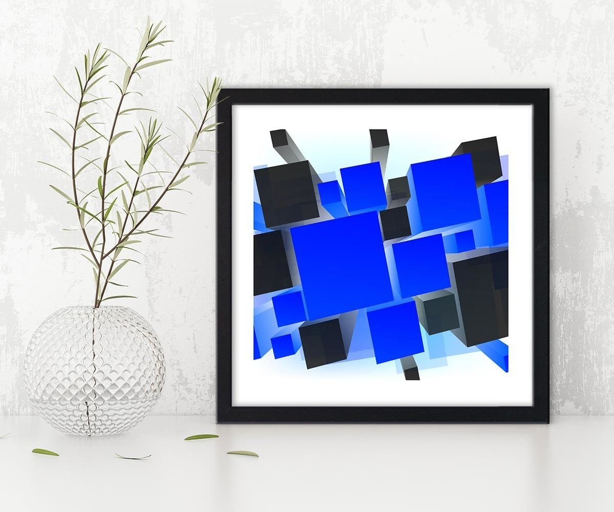 Glezna melnā rāmī - Geometric Figures 5 Home Trends