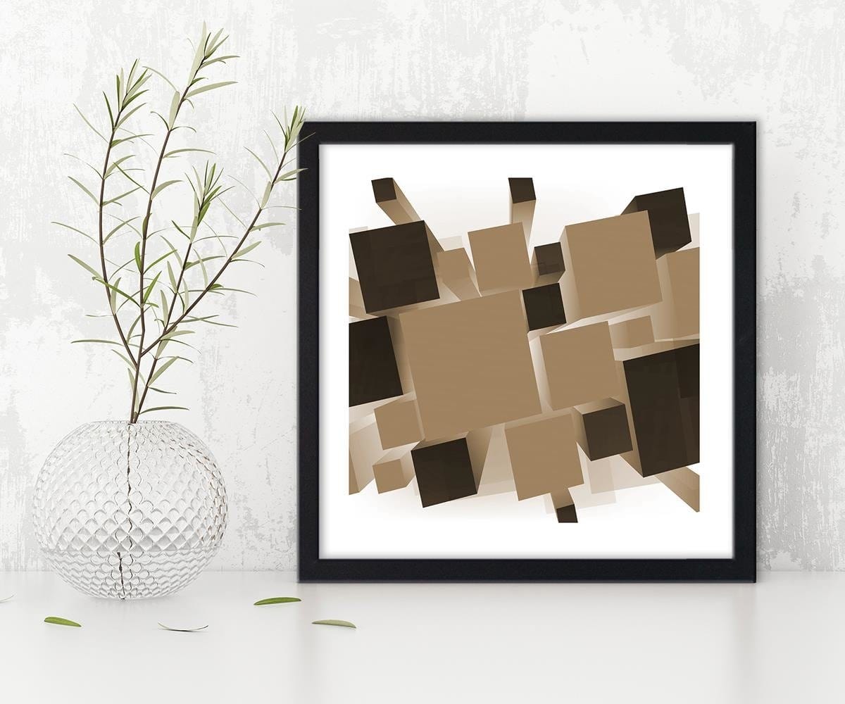 Glezna melnā rāmī - Geometric Figures 8 Home Trends