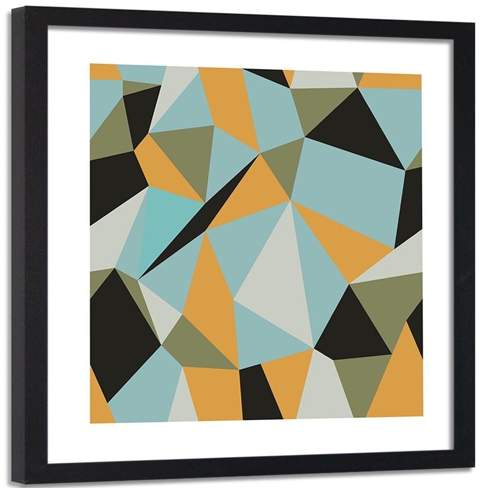 Glezna melnā rāmī - Geometric Figures - Cubism 4 Home Trends