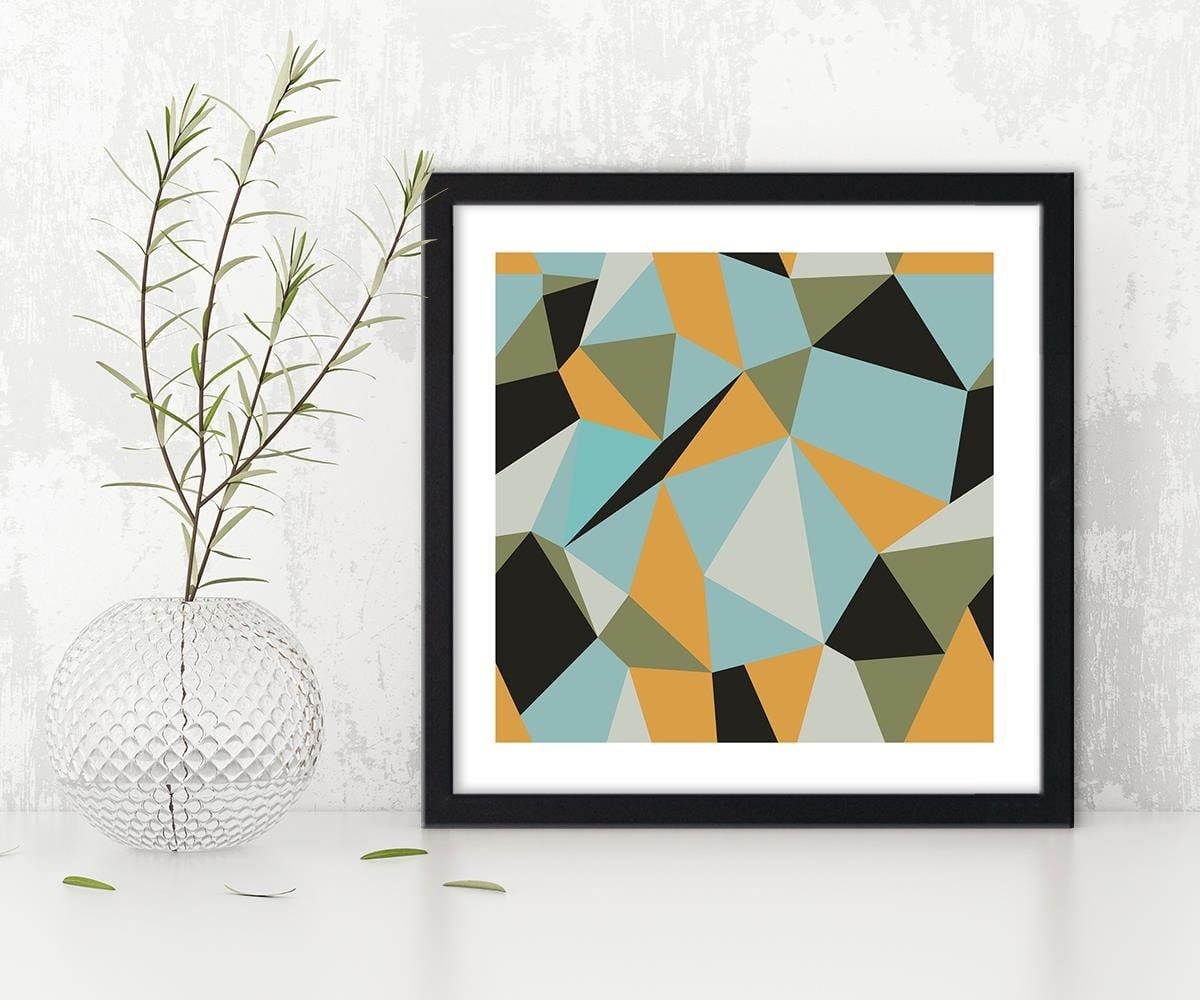 Glezna melnā rāmī - Geometric Figures - Cubism 4 Home Trends