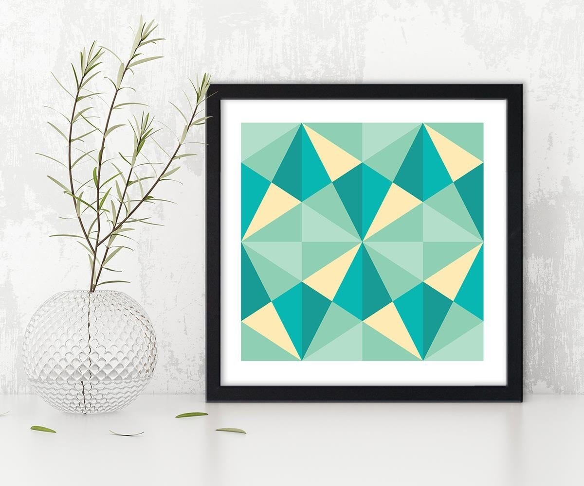 Glezna melnā rāmī - Geometric Pattern 1 Home Trends
