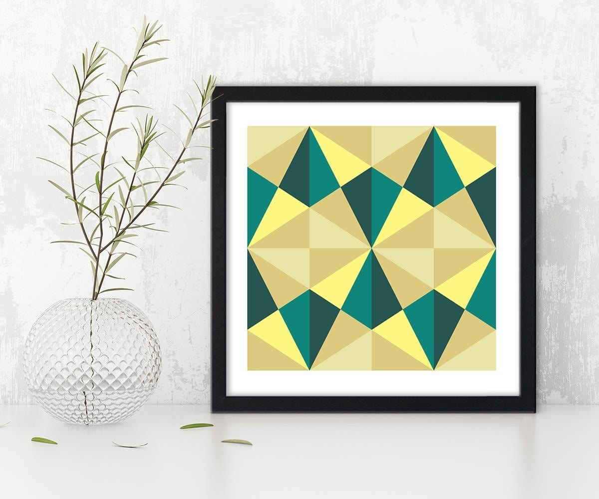 Glezna melnā rāmī - Geometric Pattern 2 Home Trends