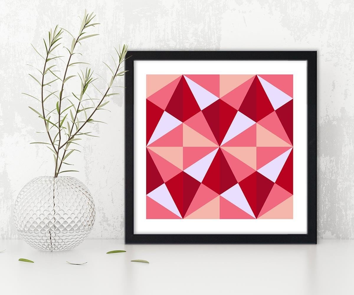 Glezna melnā rāmī - Geometric Pattern 3 Home Trends