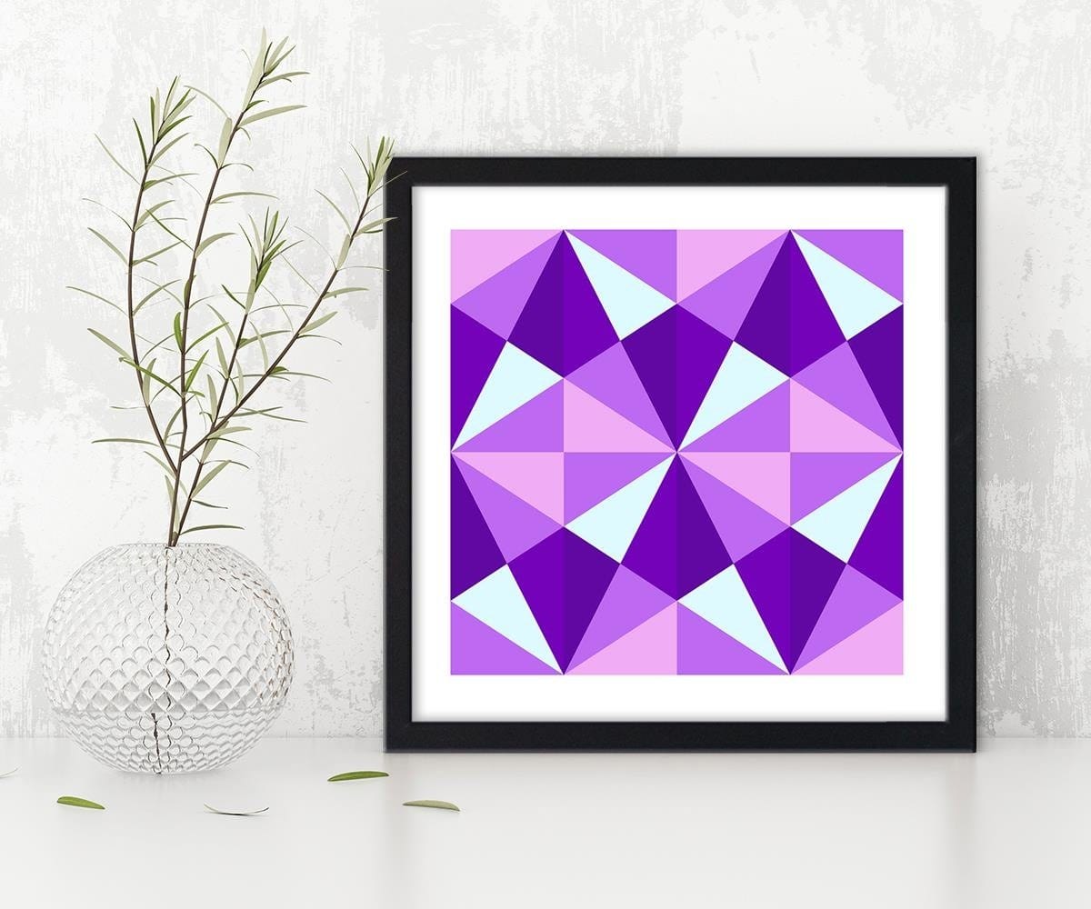 Glezna melnā rāmī - Geometric Pattern 4 Home Trends