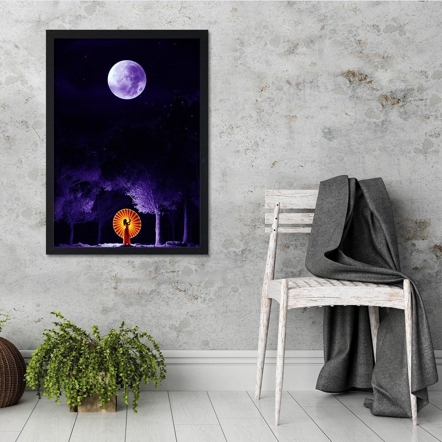 Glezna melnā rāmī - Giclée Art Print Purple Home Trends