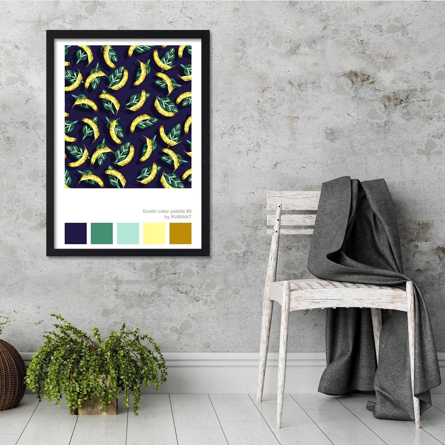 Glezna melnā rāmī - Giclée Print Yellow Home Trends