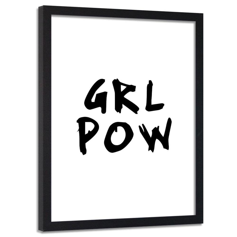 Glezna melnā rāmī - Girl Power Home Trends