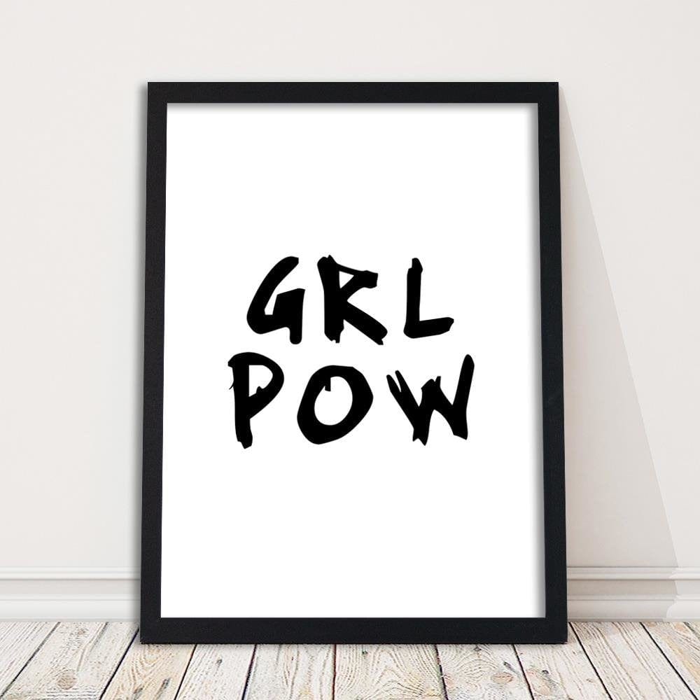 Glezna melnā rāmī - Girl Power Home Trends