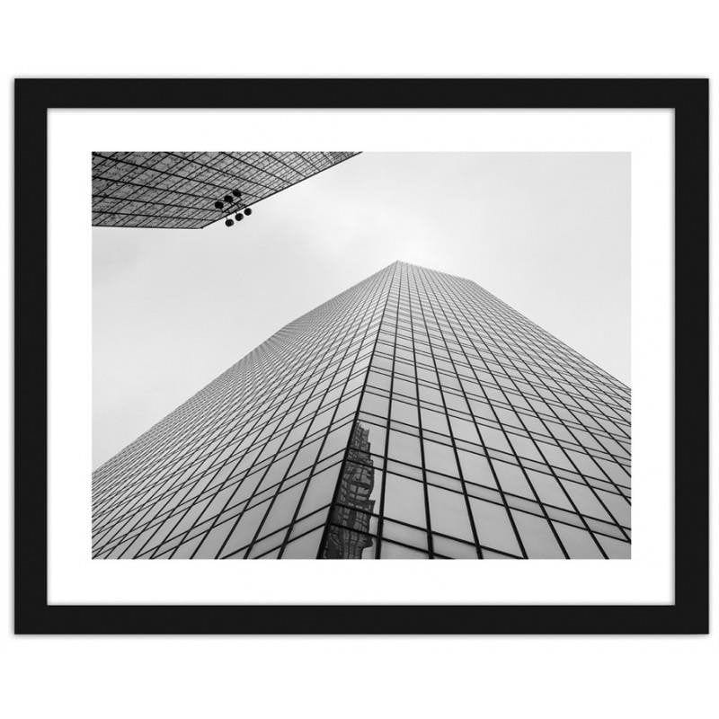 Glezna melnā rāmī - Glass skyscraper Home Trends