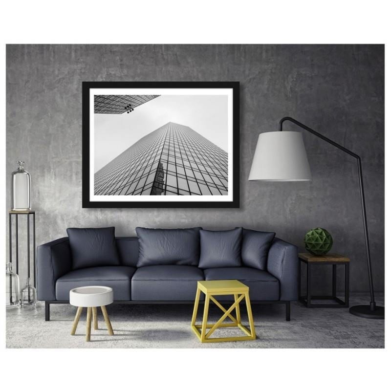 Glezna melnā rāmī - Glass skyscraper Home Trends
