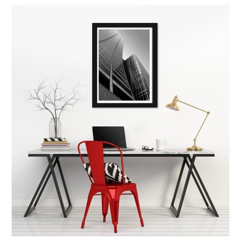 Glezna melnā rāmī - Glass skyscrapers Home Trends