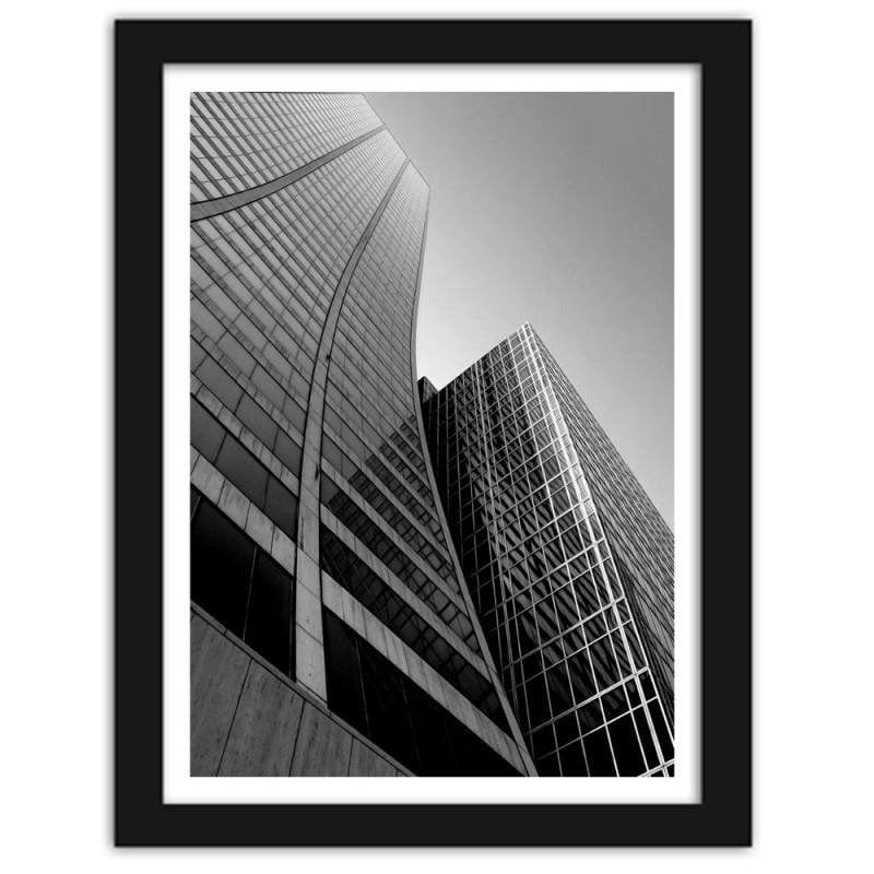 Glezna melnā rāmī - Glass skyscrapers Home Trends