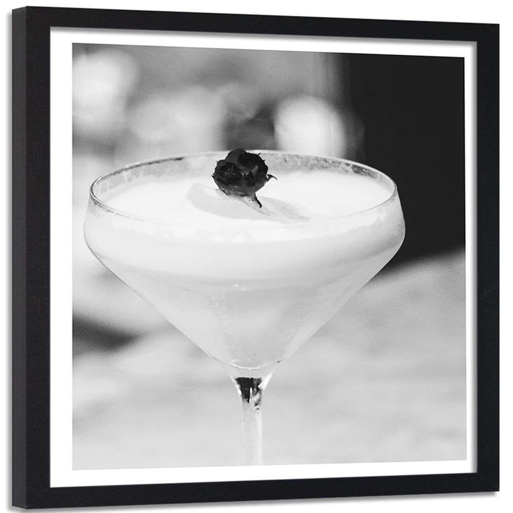 Glezna melnā rāmī - Glass With A Drink 2 Home Trends