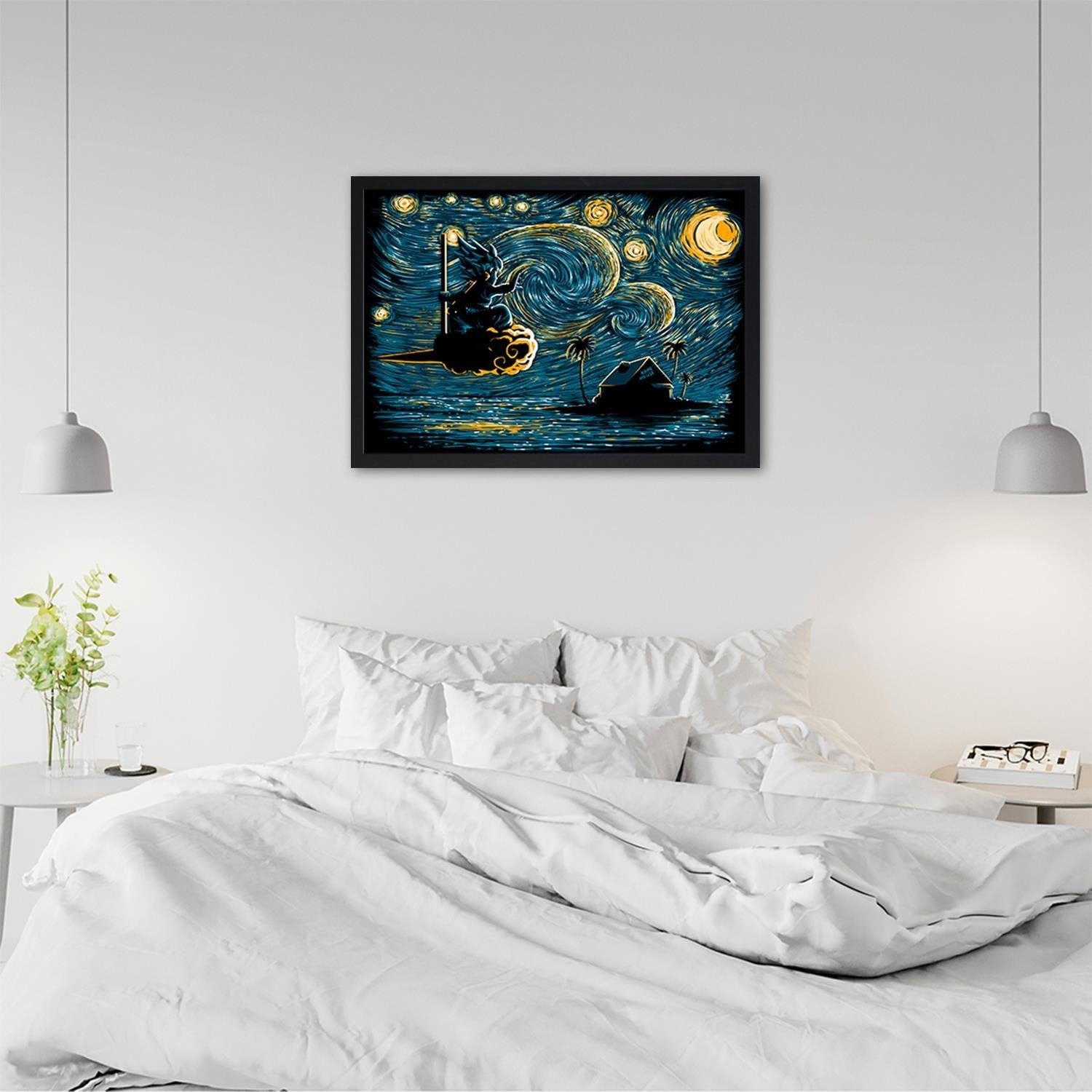 Glezna melnā rāmī - Goku On The Cloud Home Trends
