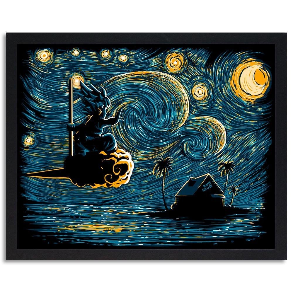 Glezna melnā rāmī - Goku On The Cloud Home Trends