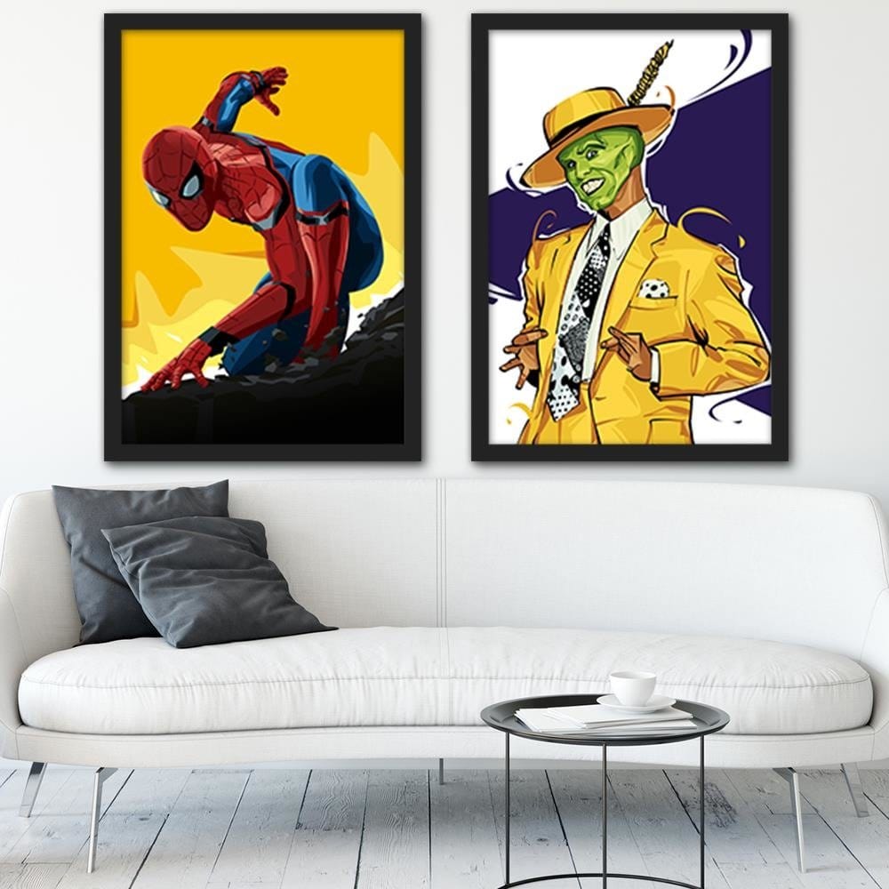 Glezna melnā rāmī - Graphic Yellow Home Trends