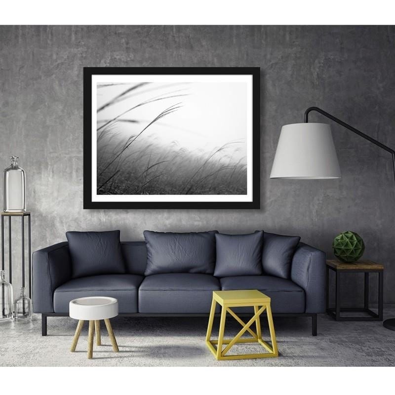 Glezna melnā rāmī - Grass in the fog Home Trends