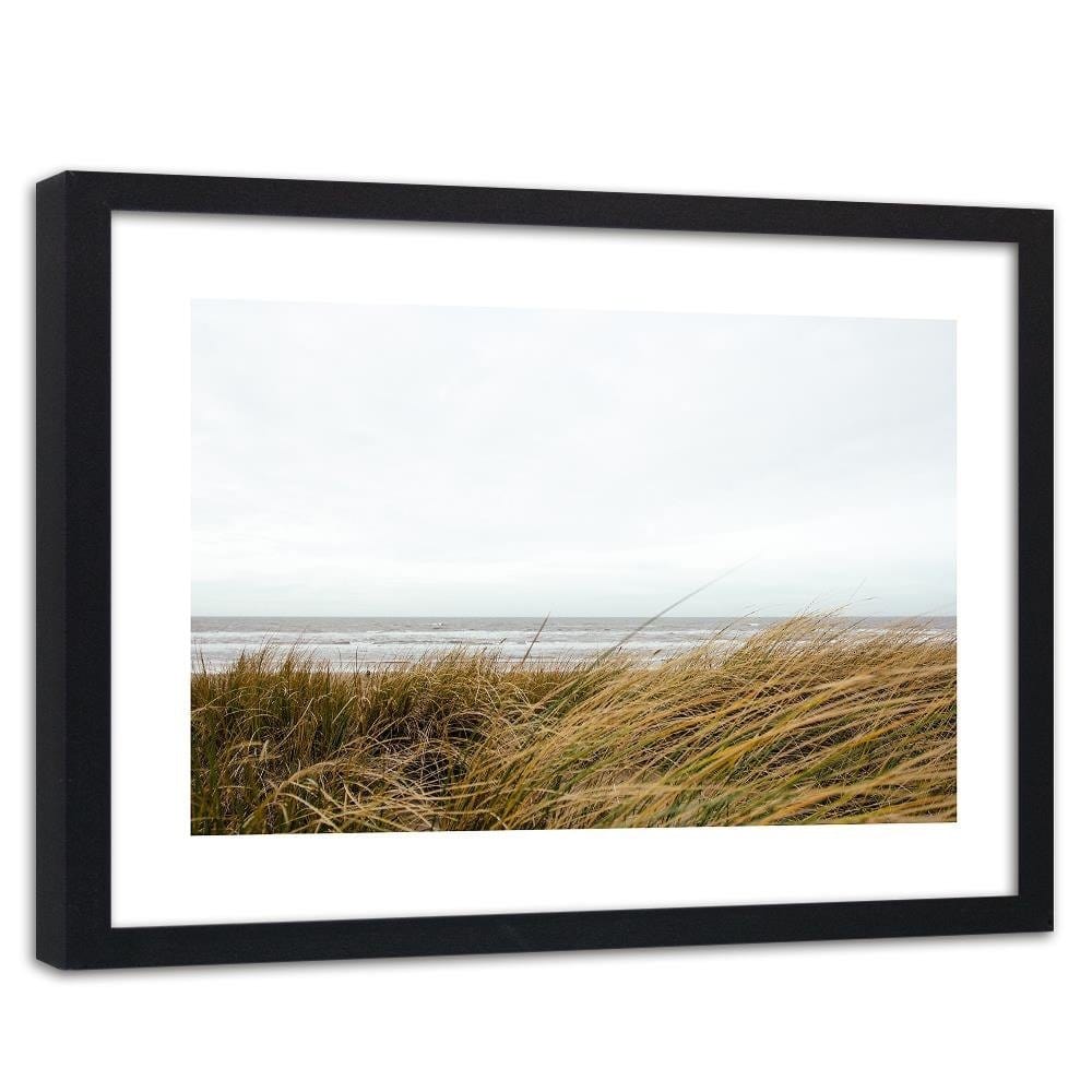 Glezna melnā rāmī - Grass In The Sea Home Trends