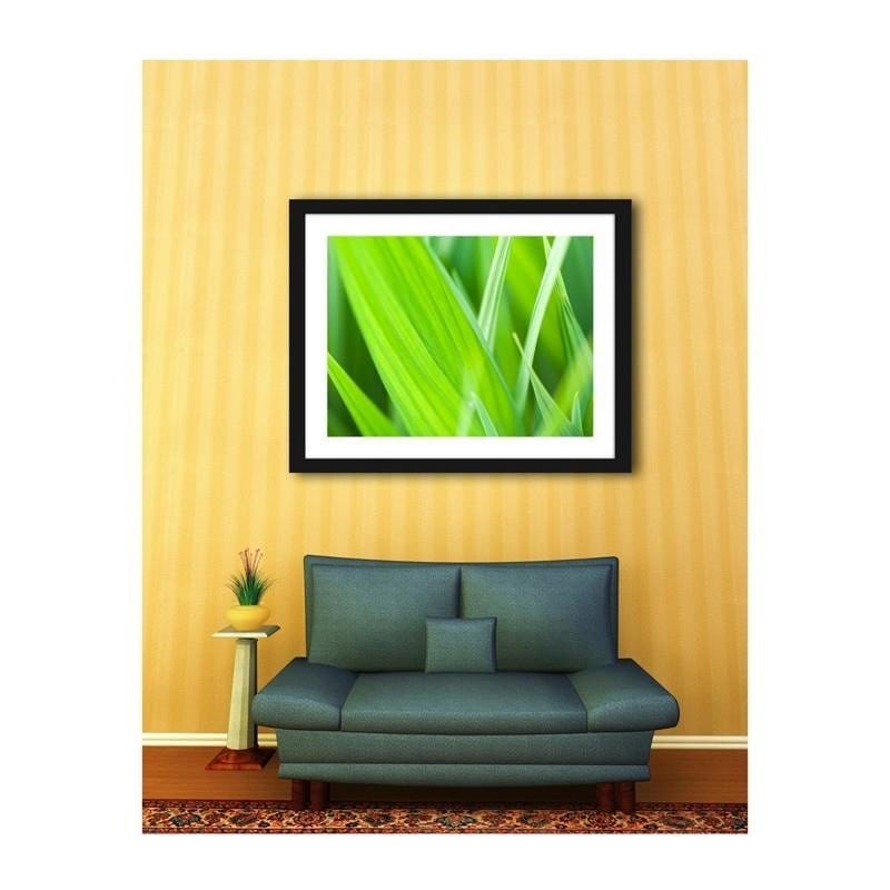 Glezna melnā rāmī - Grass leaves Home Trends