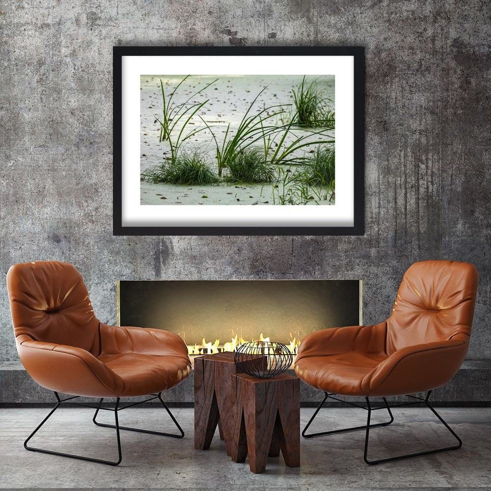 Glezna melnā rāmī - Grass On The Beach Home Trends