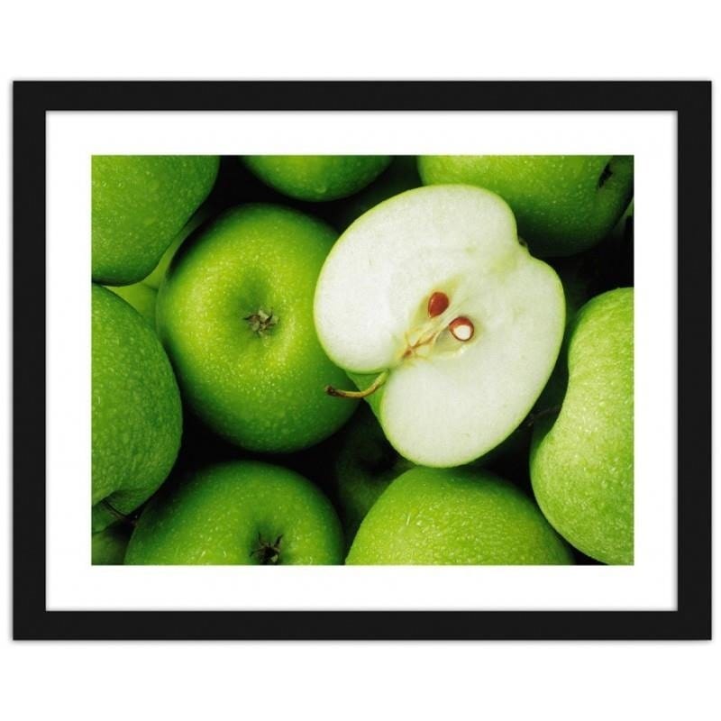 Glezna melnā rāmī - Green apples Home Trends